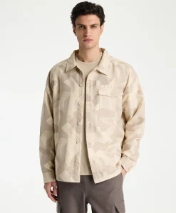 Heren overshirt beige