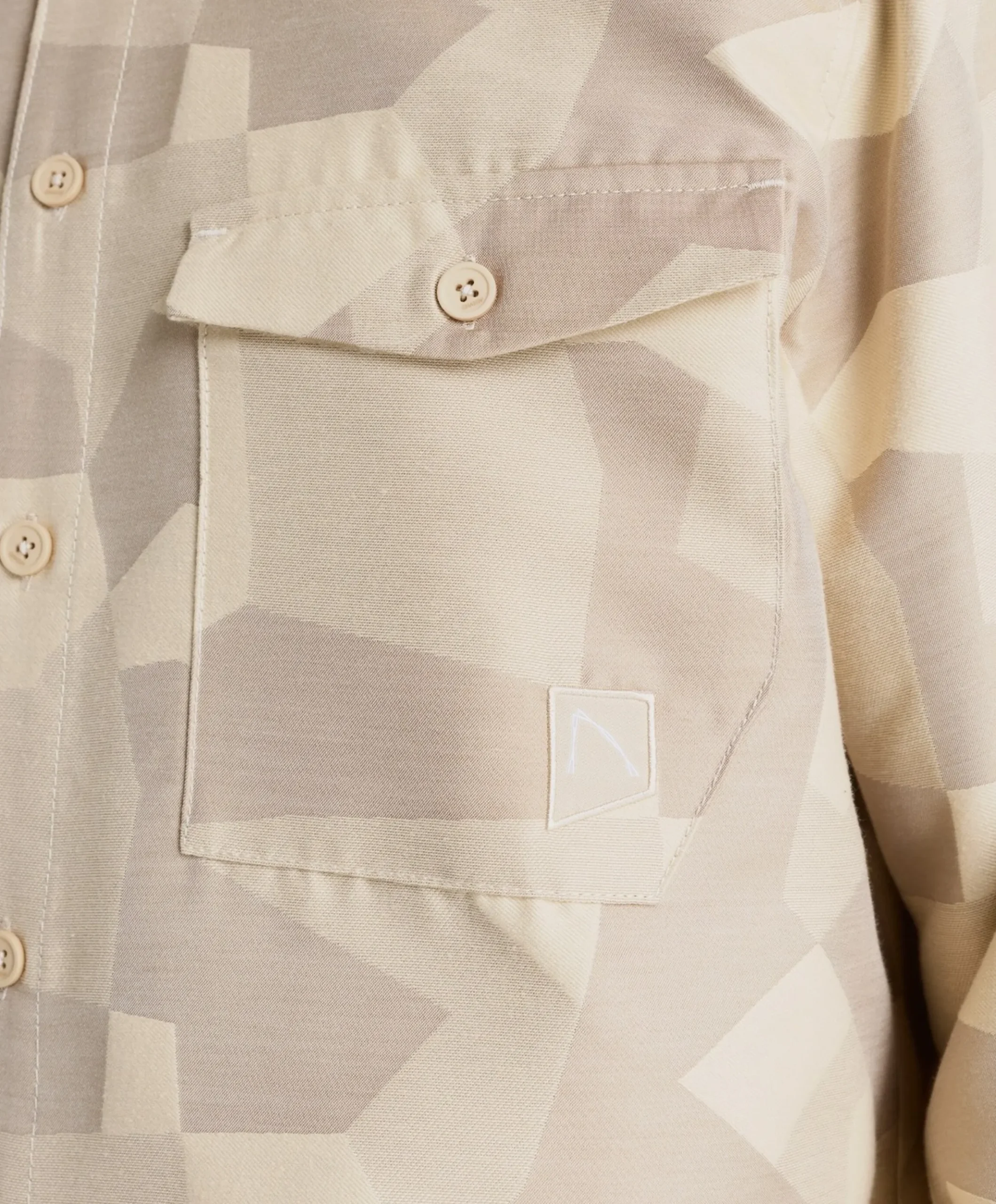 Heren overshirt beige