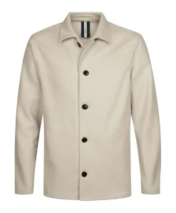 Heren overshirt beige