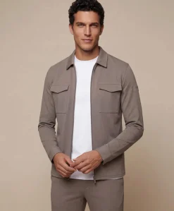 Heren overshirt beige