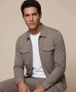 Heren overshirt beige