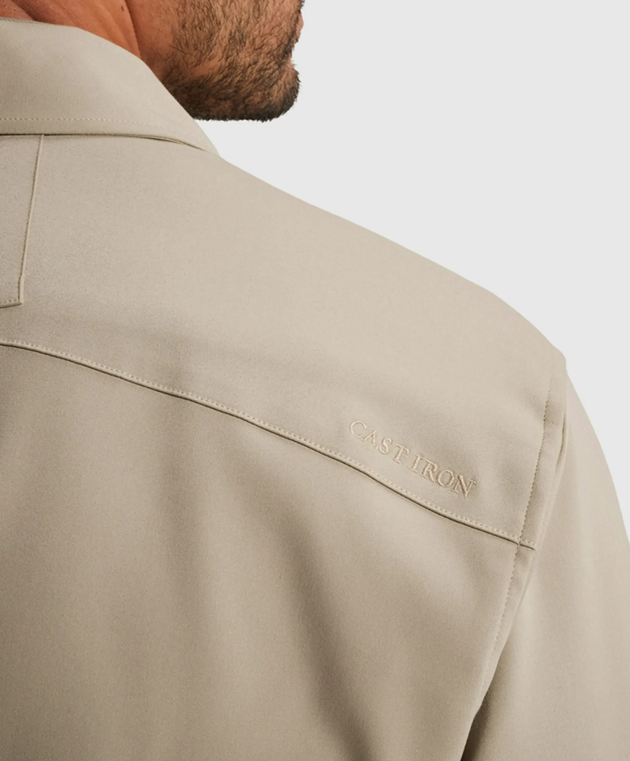 Heren overshirt beige