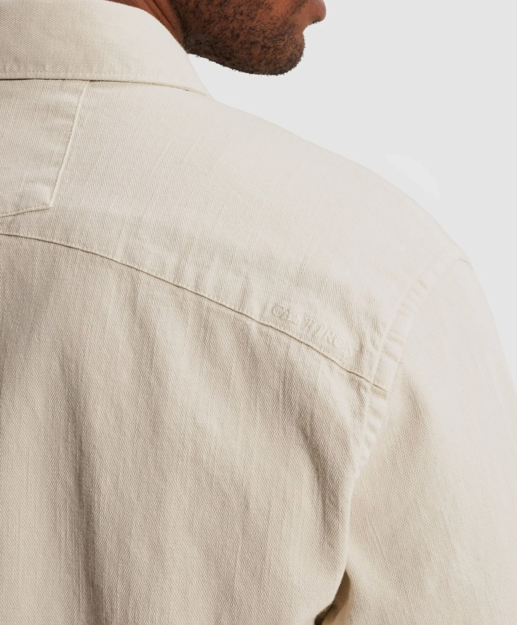 Heren overshirt beige