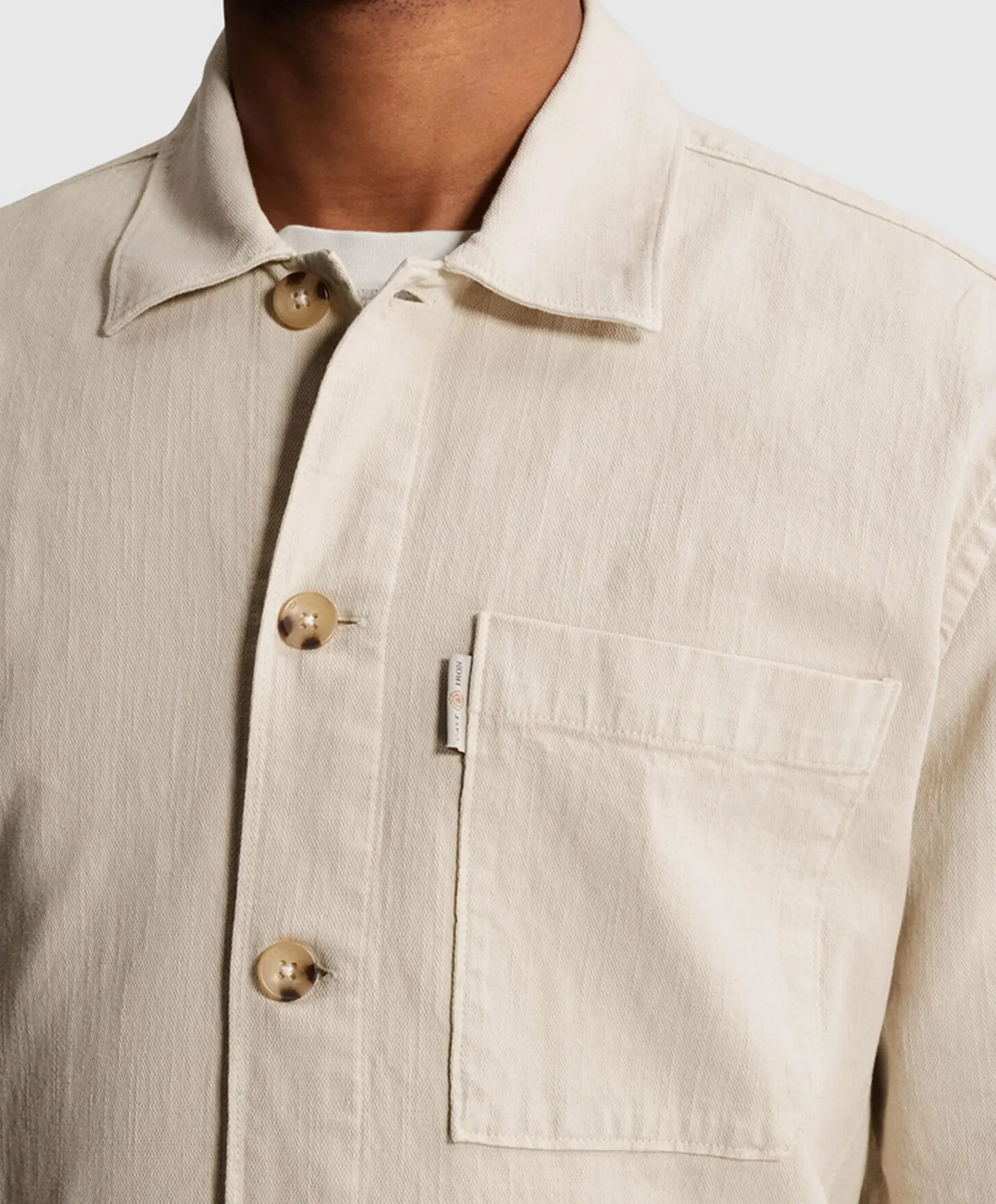Heren overshirt beige