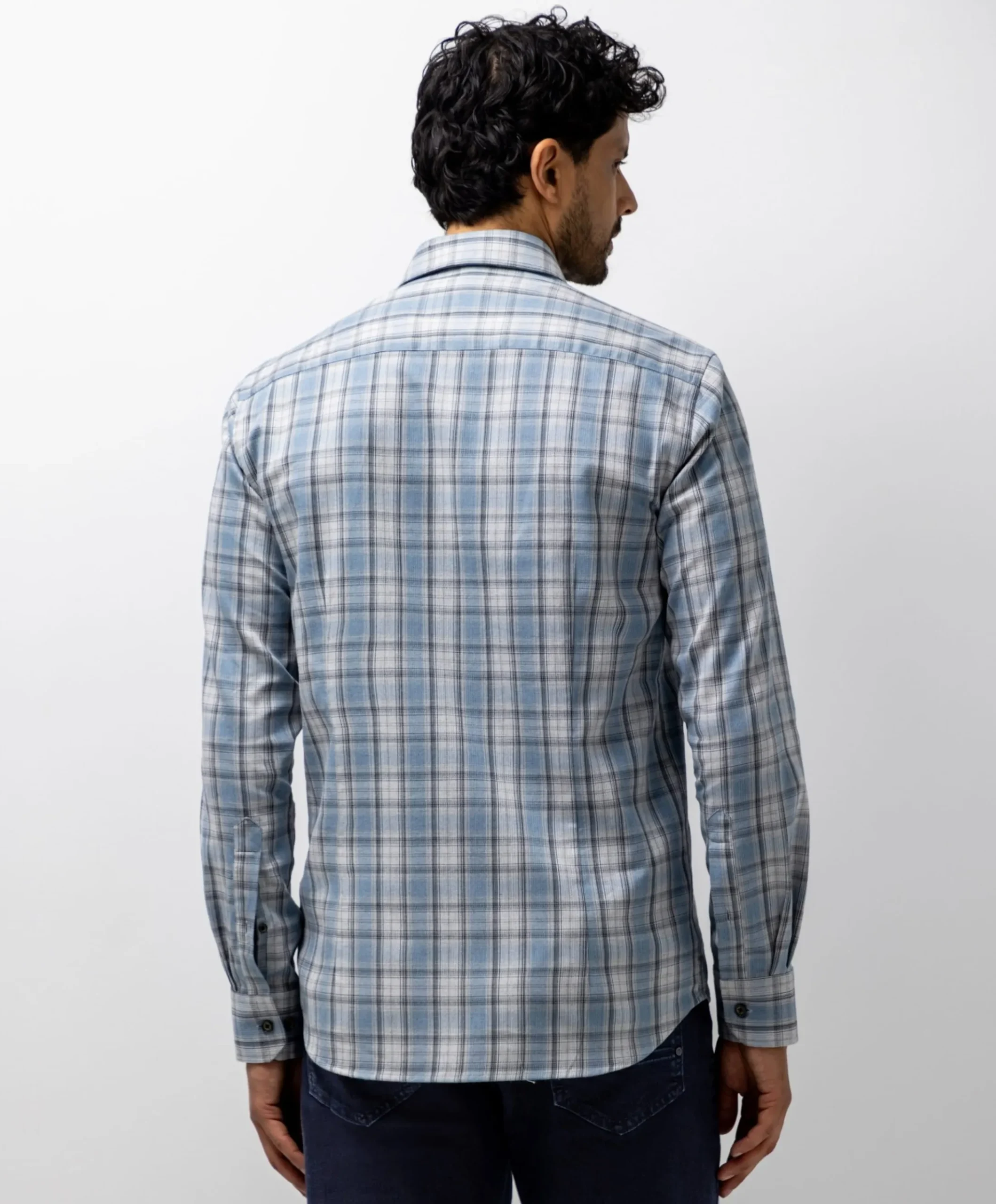 Heren overshirt blauw