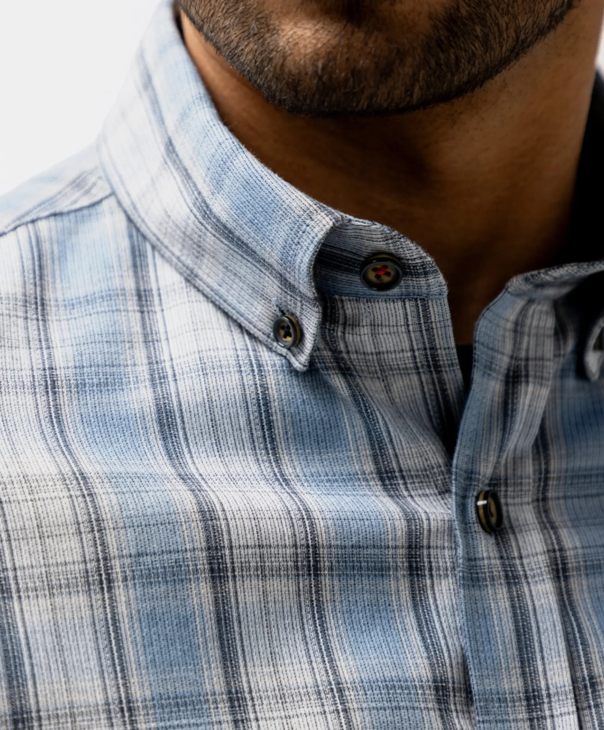 Heren overshirt blauw