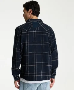 Heren overshirt blauw