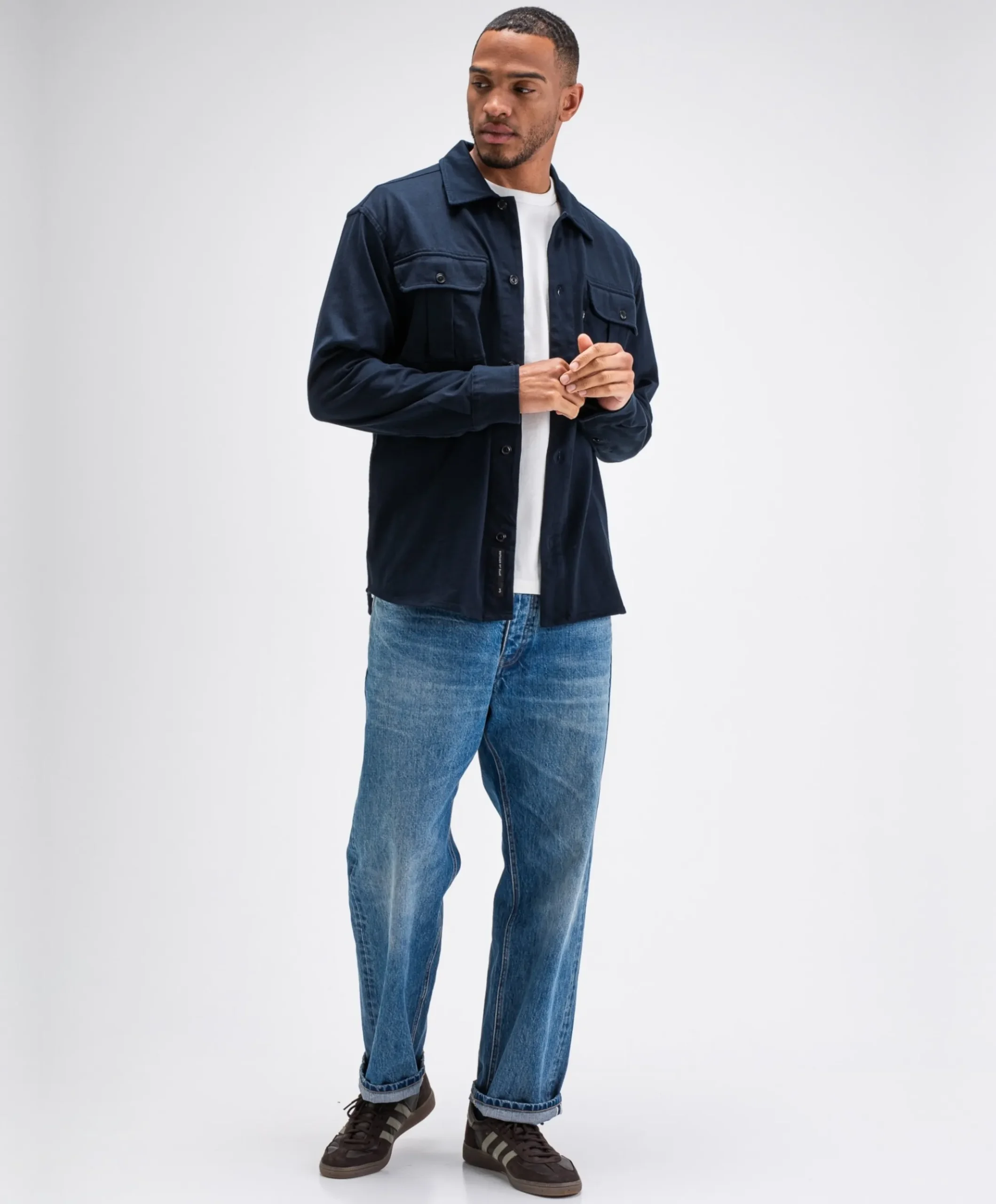 Heren overshirt blauw