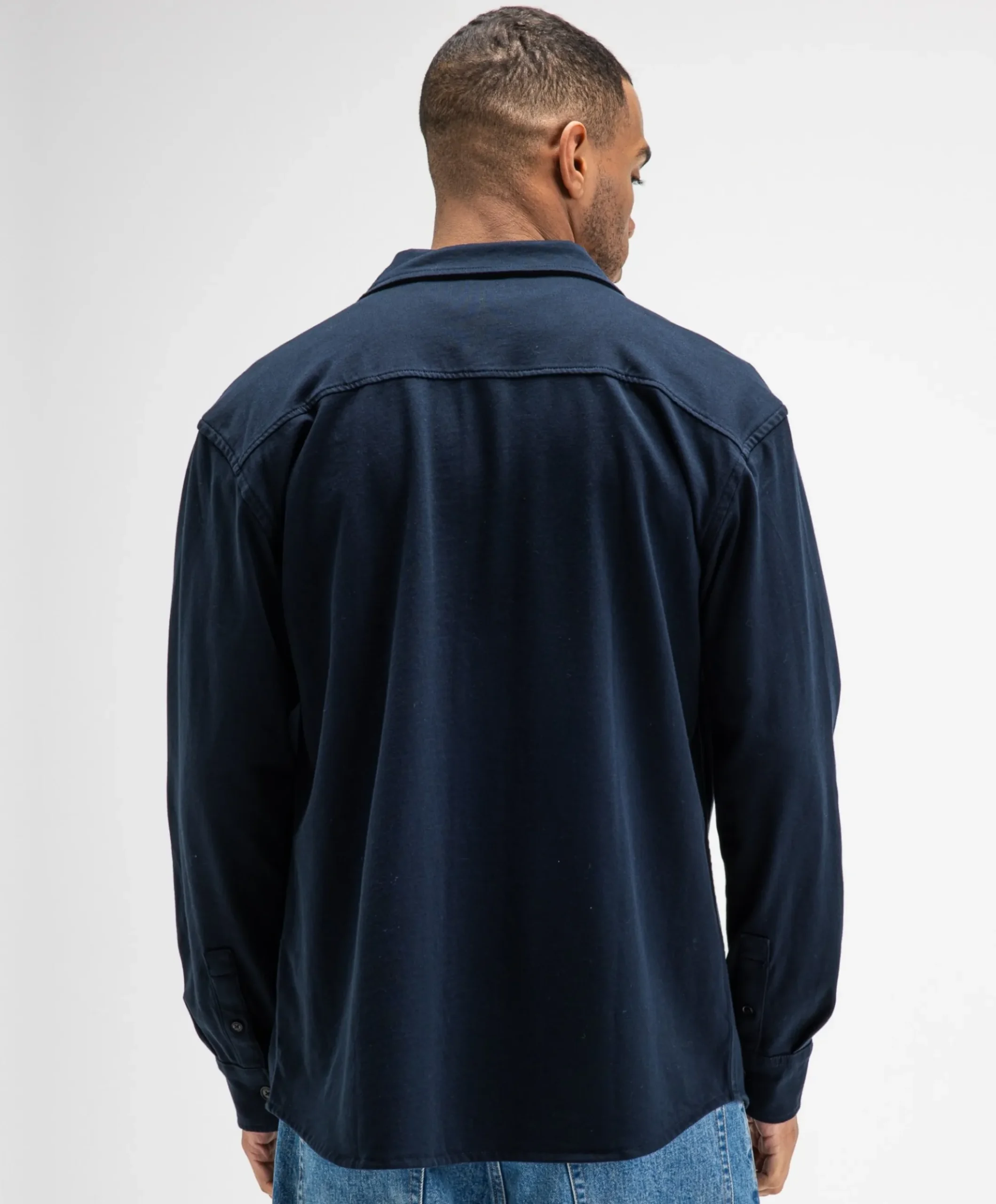 Heren overshirt blauw