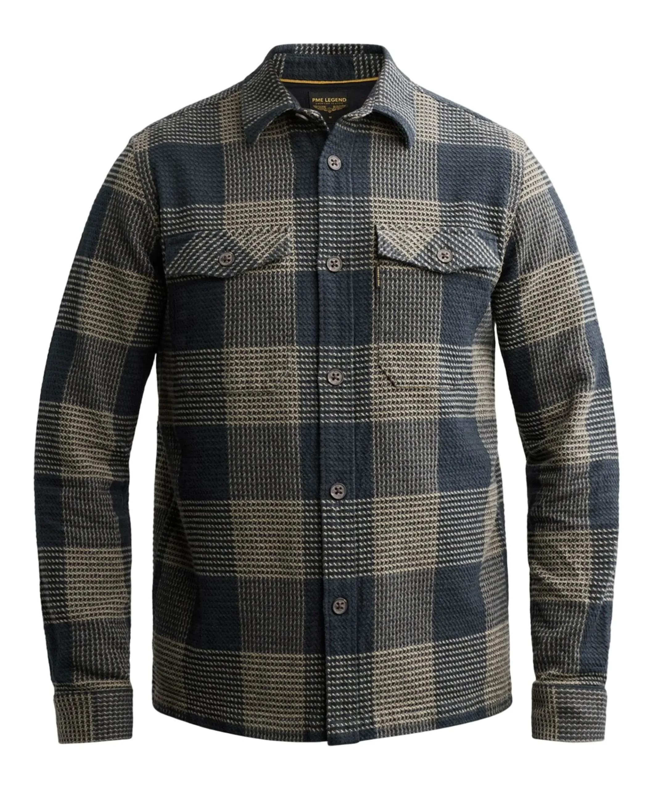Heren overshirt blauw