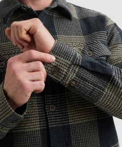 Heren overshirt blauw