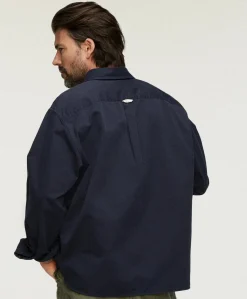 Heren overshirt blauw