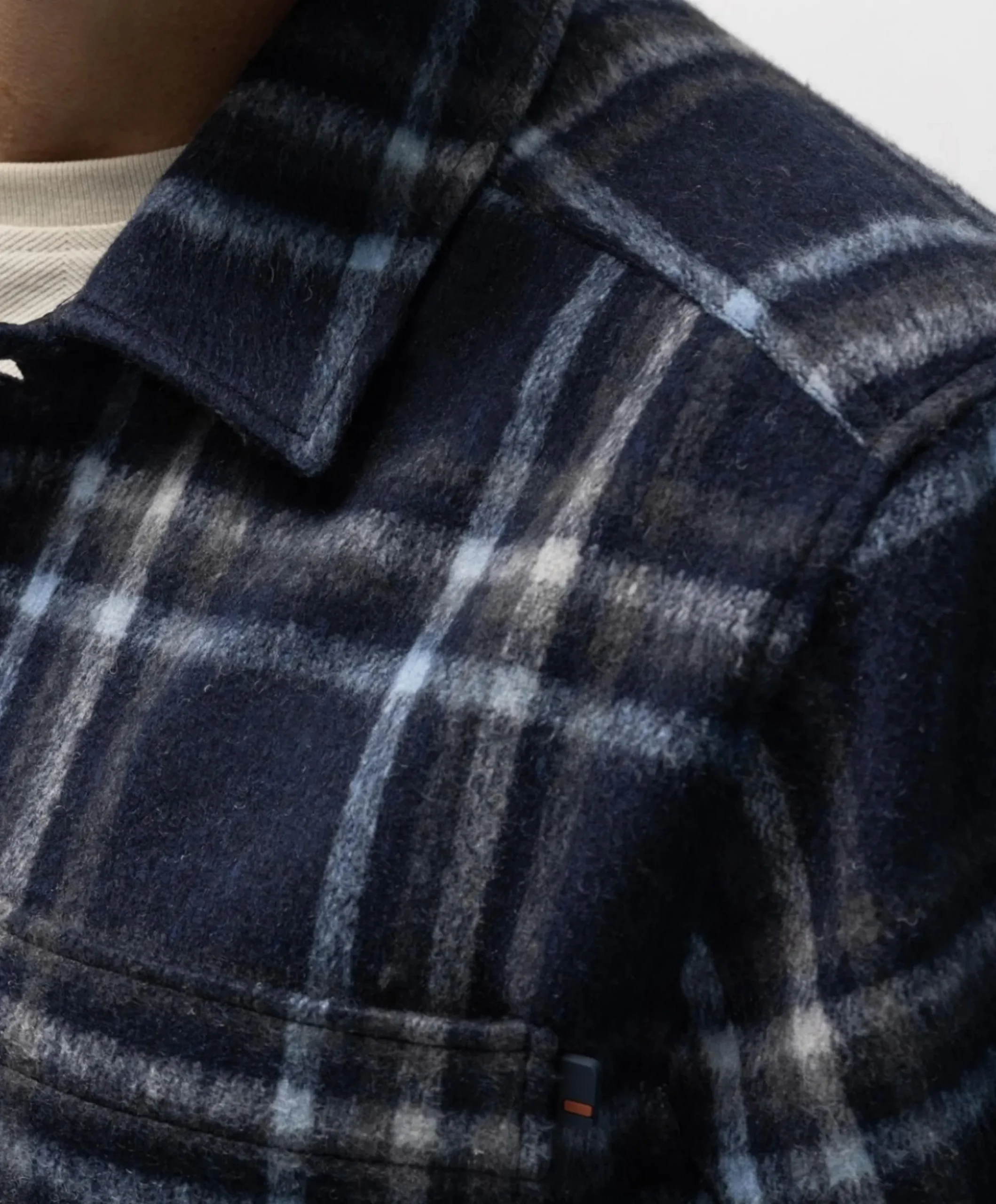 Heren overshirt blauw