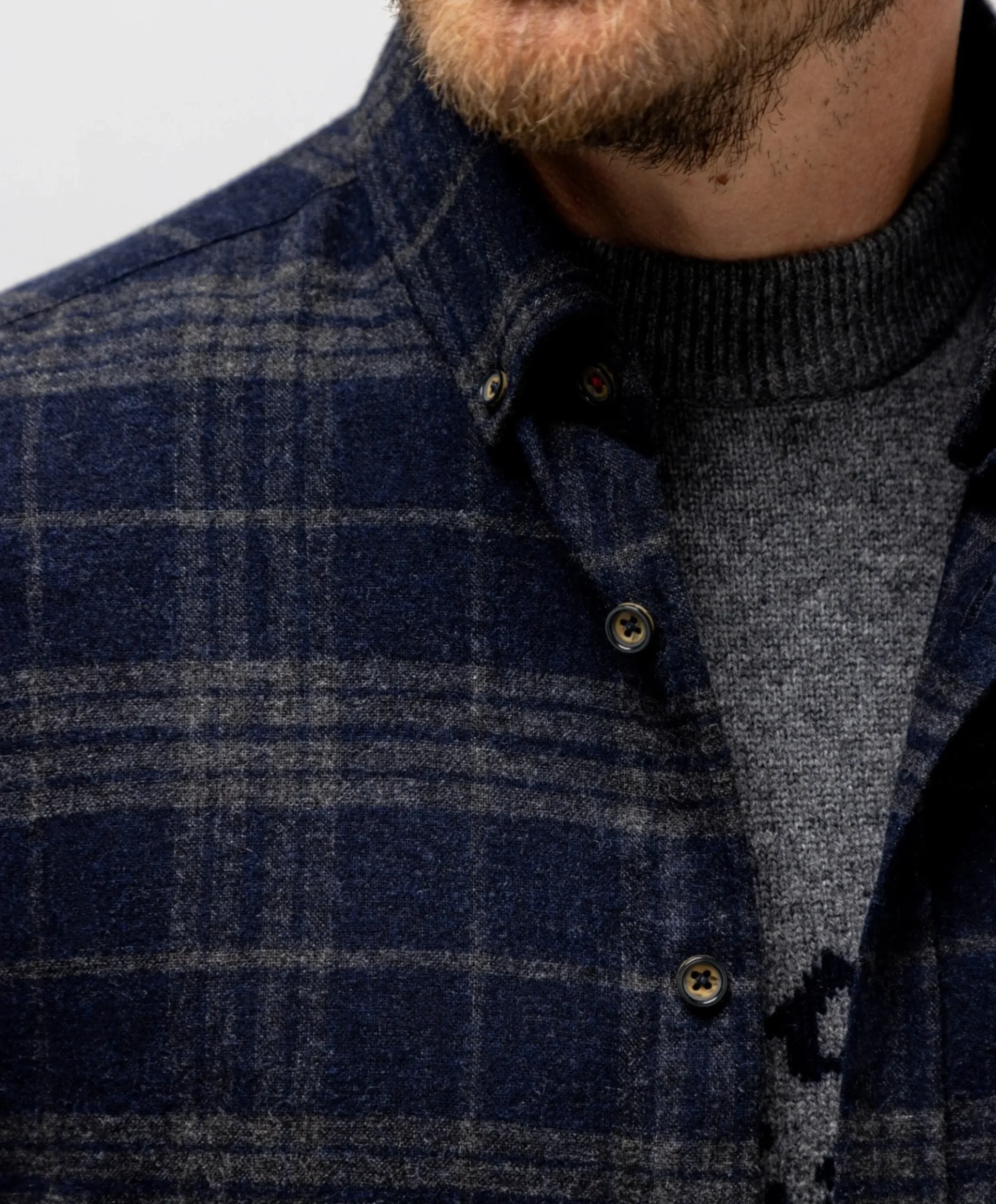 Heren overshirt blauw