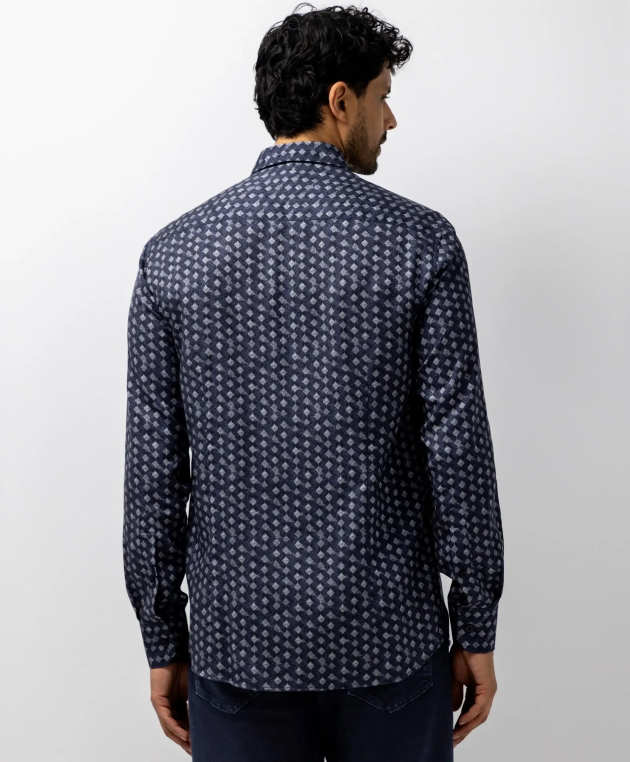 Heren overshirt blauw