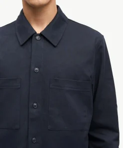 Heren overshirt blauw