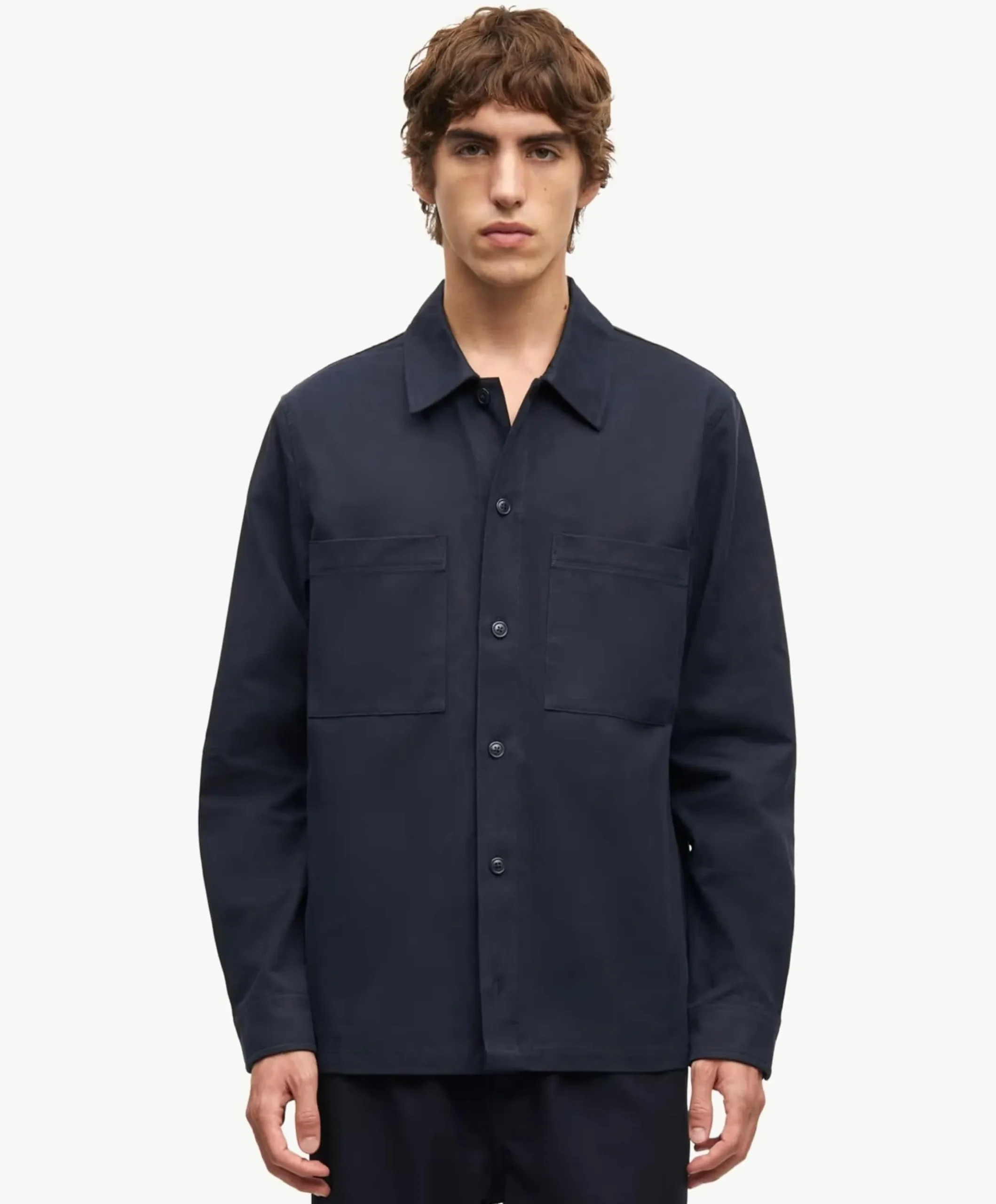 Heren overshirt blauw