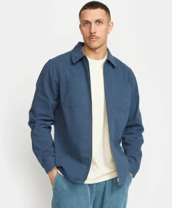 Heren overshirt blauw