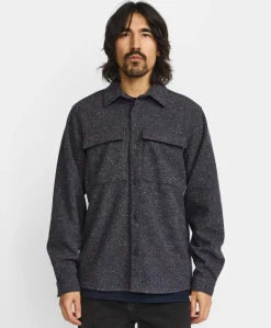 Heren overshirt blauw