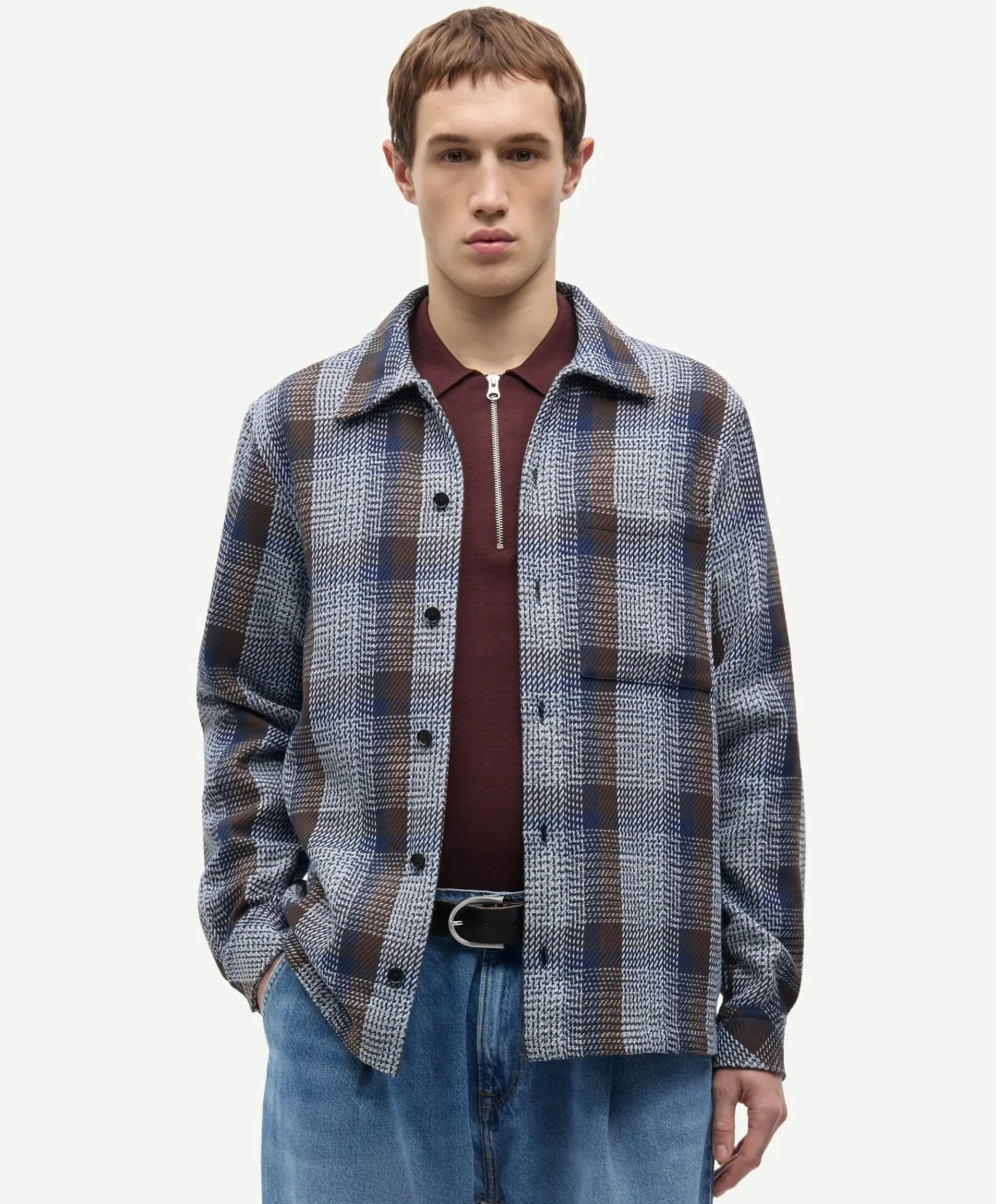 Heren overshirt bruin