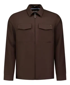 Heren overshirt bruin