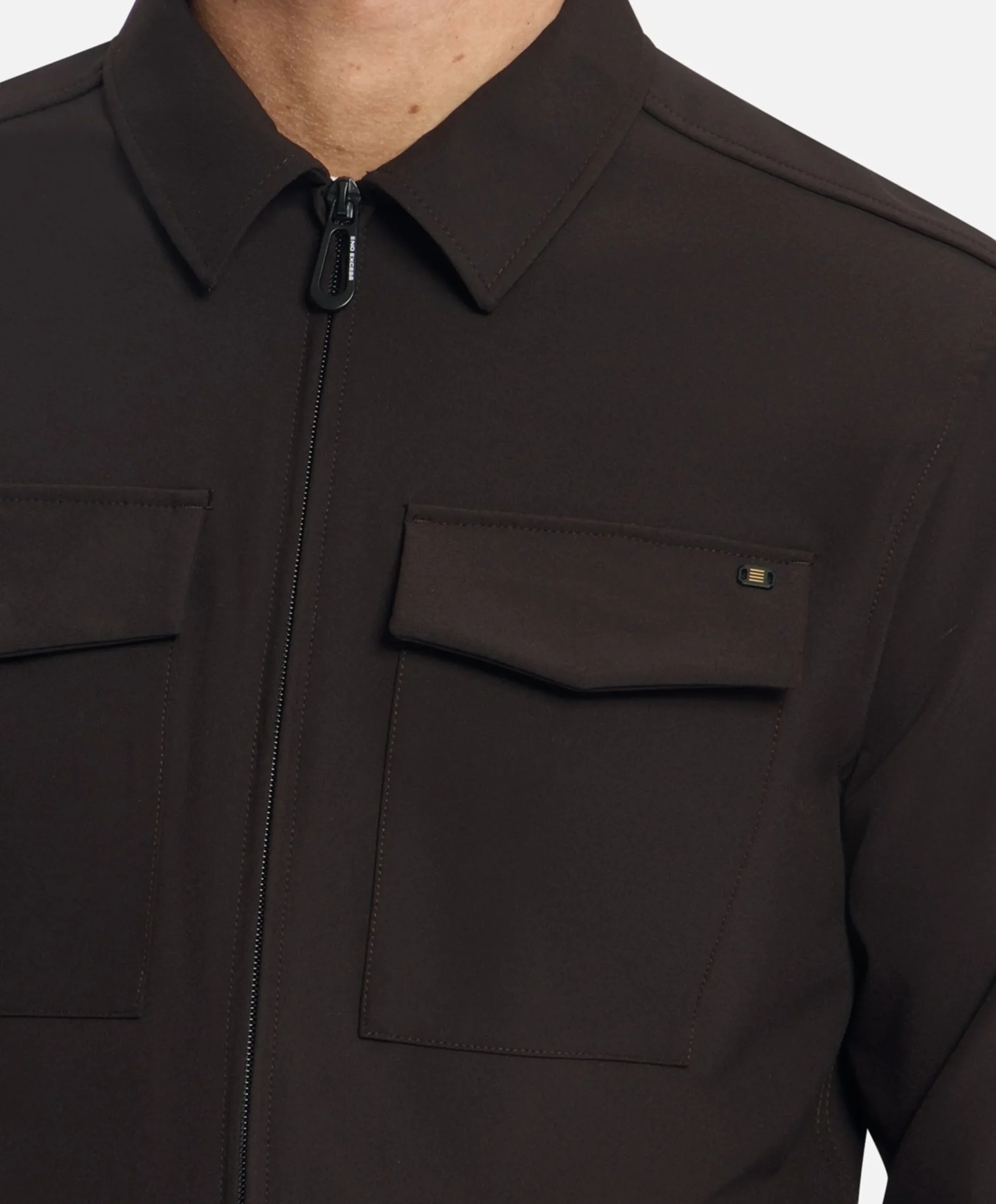 Heren overshirt bruin