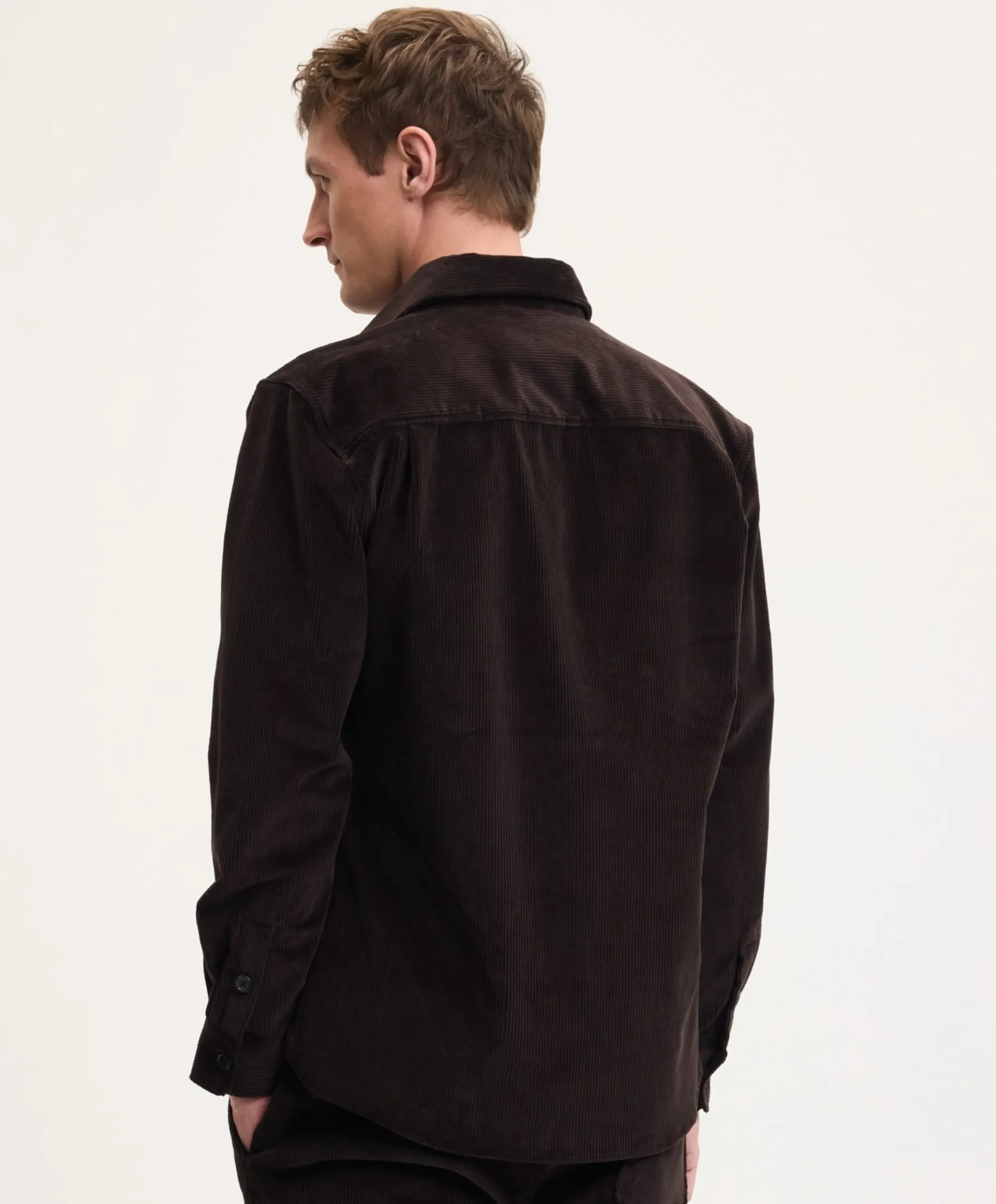 Heren overshirt bruin
