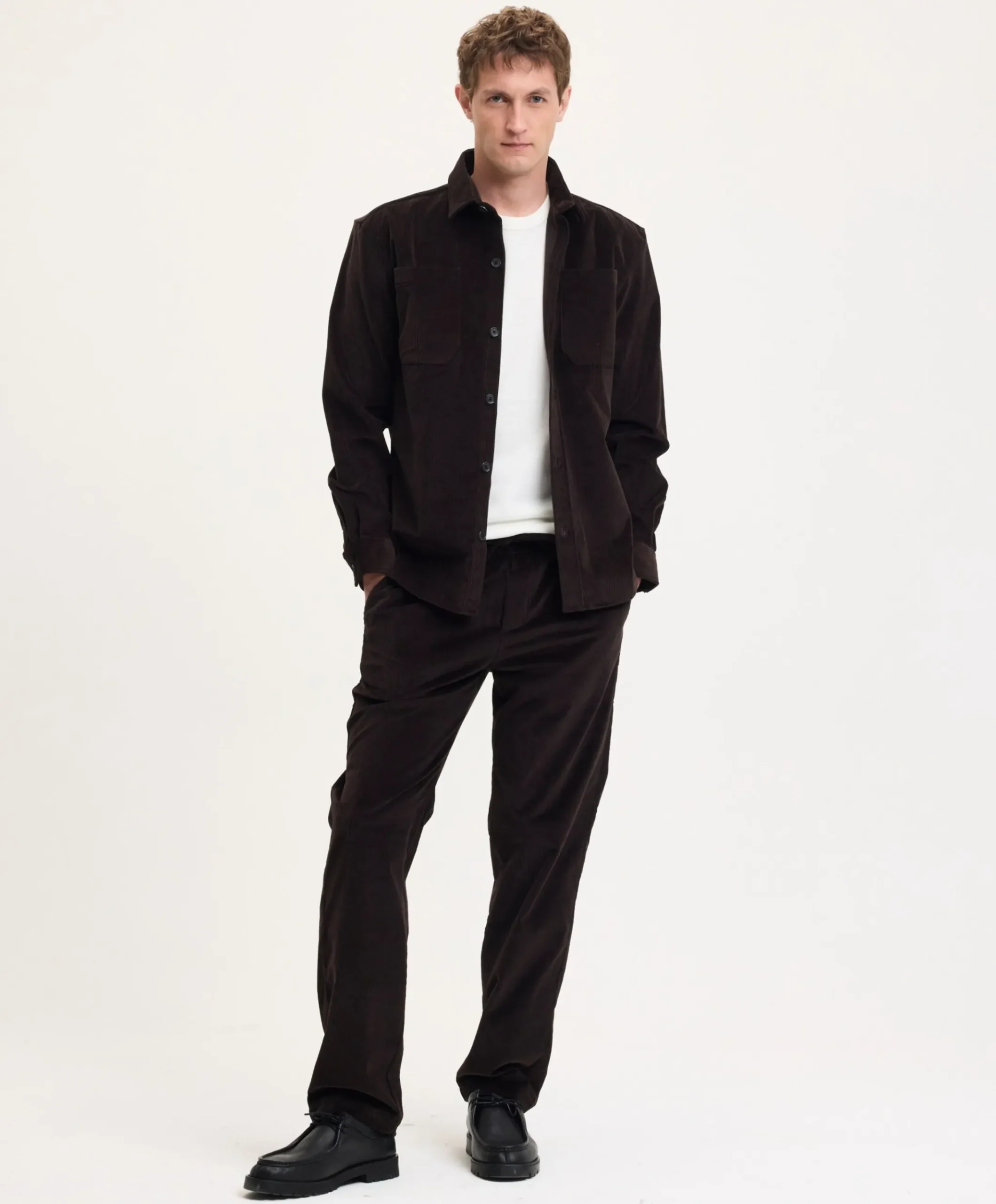 Heren overshirt bruin