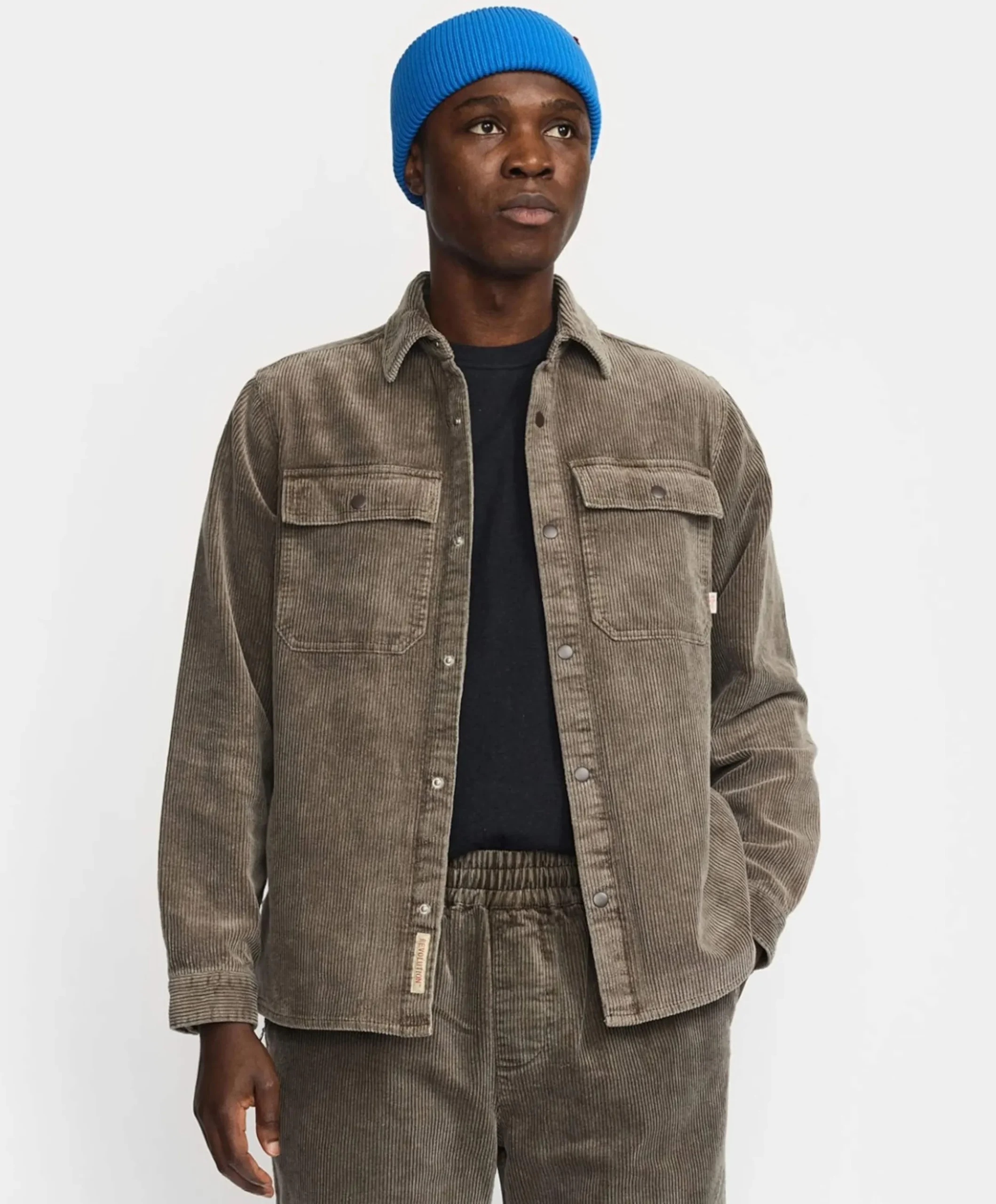 Heren overshirt bruin