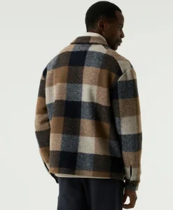 Heren overshirt bruin