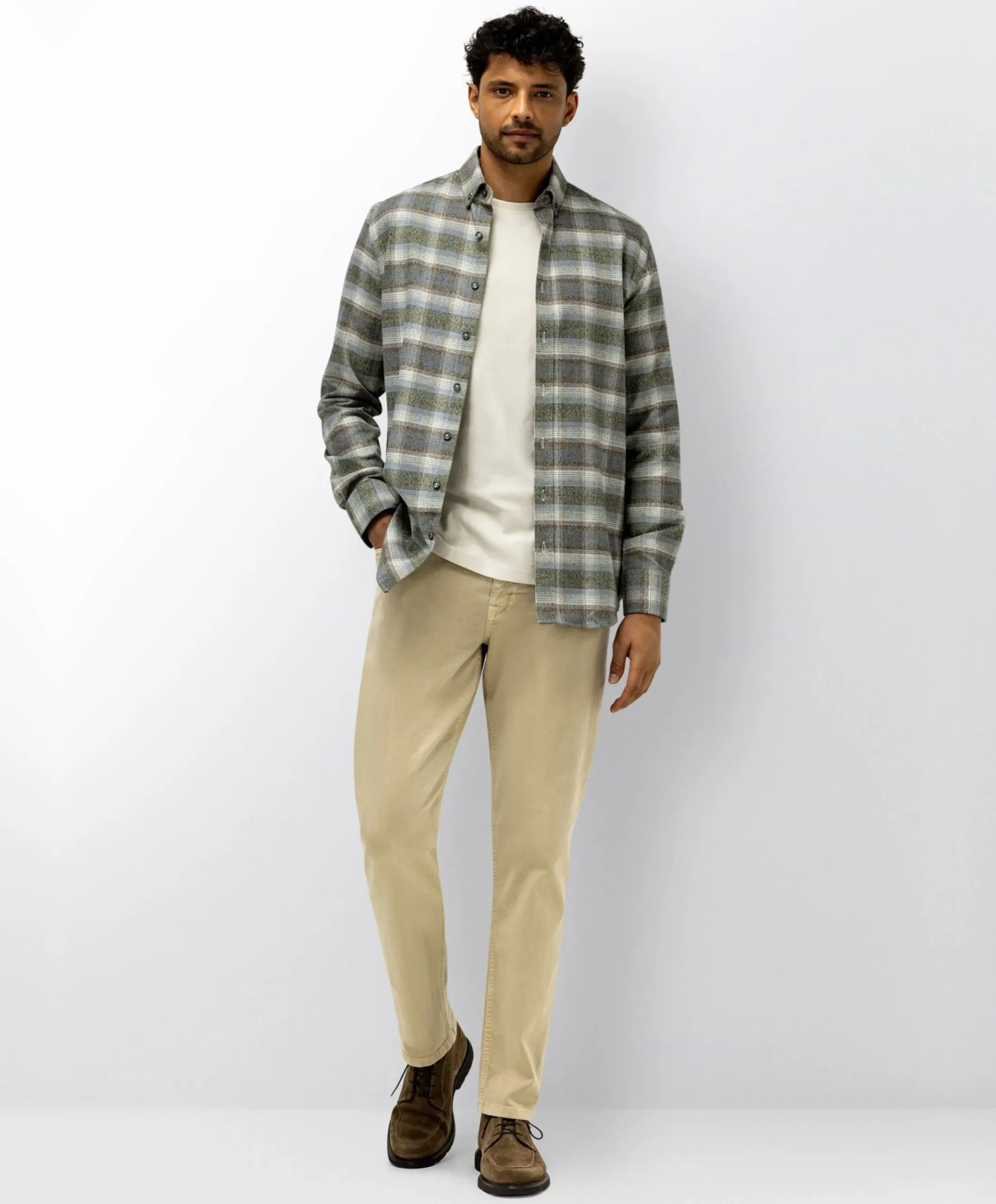 Heren overshirt bruin