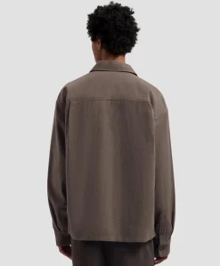 Heren overshirt bruin