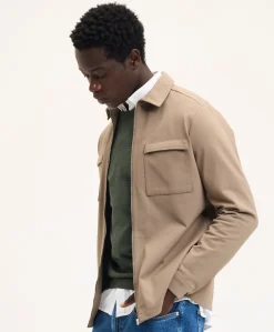 Heren overshirt bruin