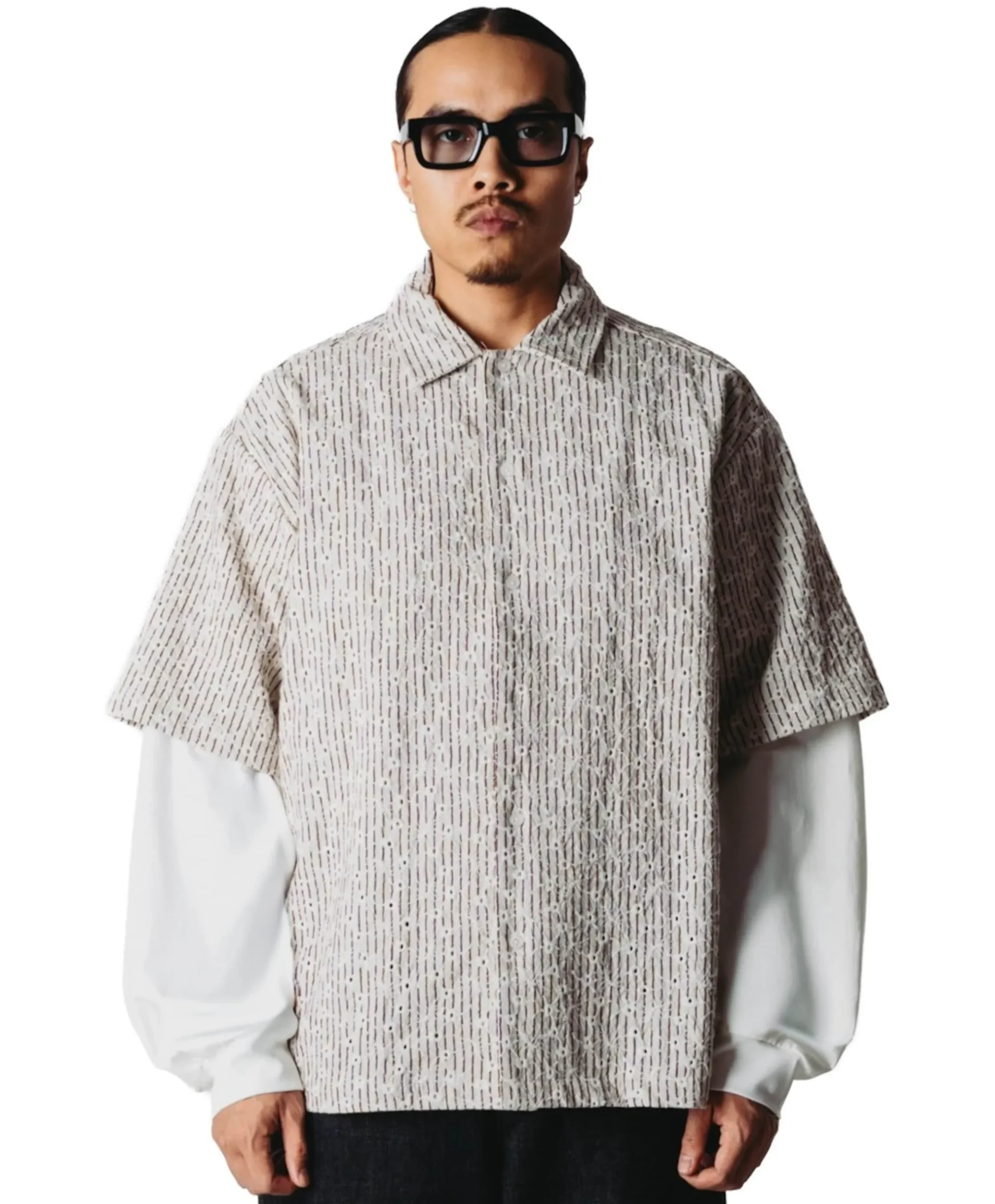 Heren overshirt ecru