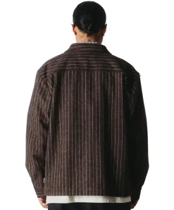 Heren overshirt grijs