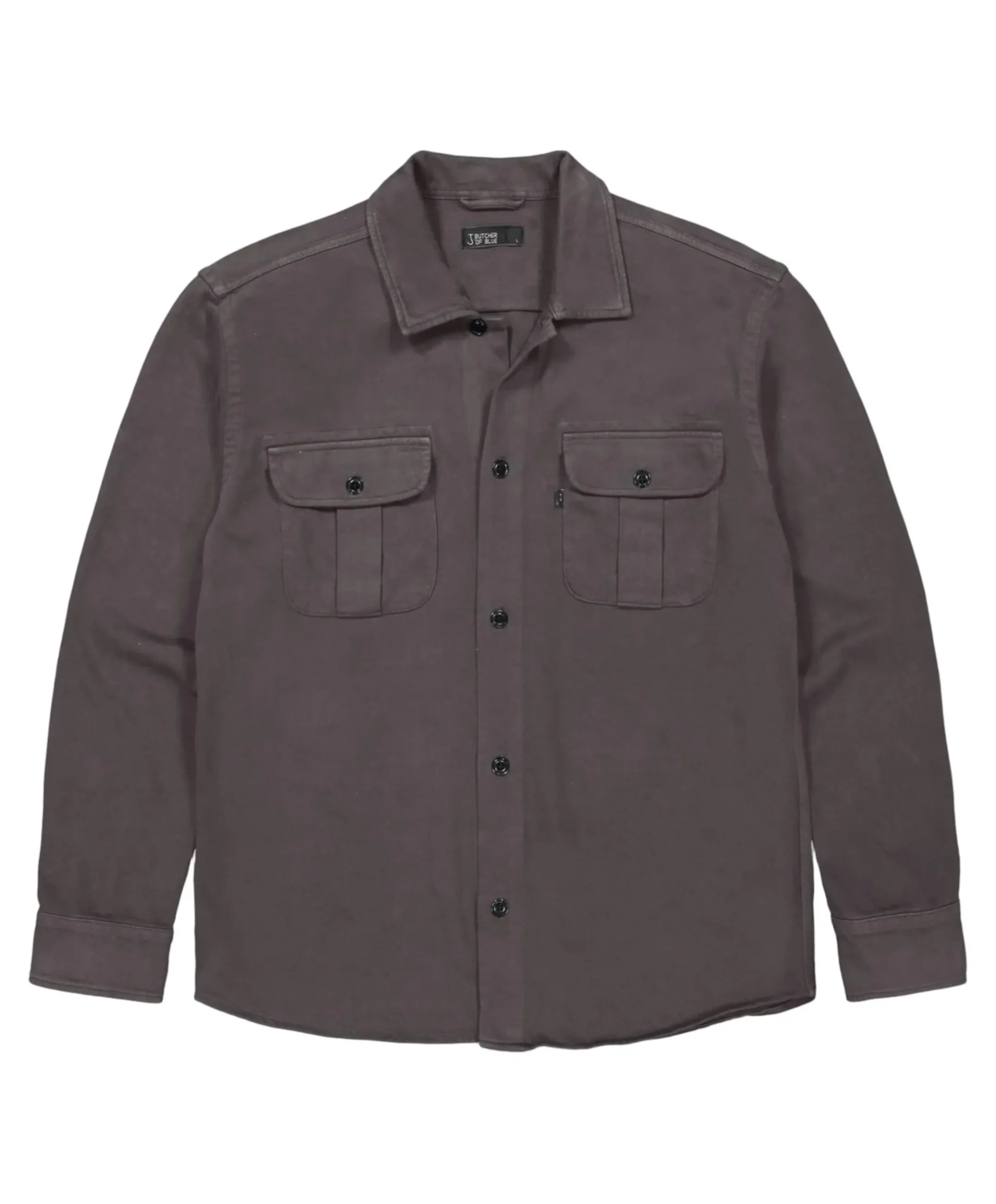 Heren overshirt grijs