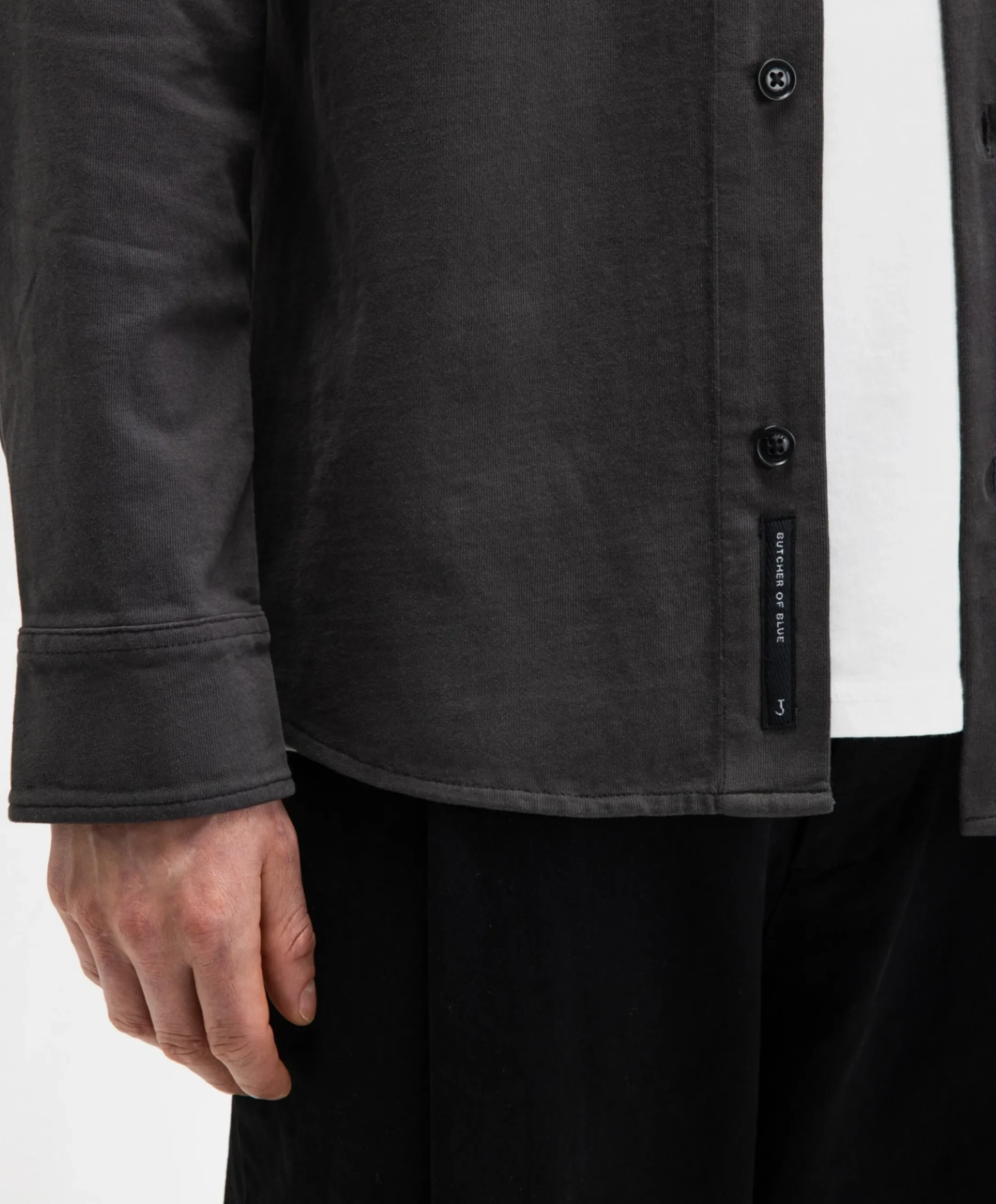 Heren overshirt grijs