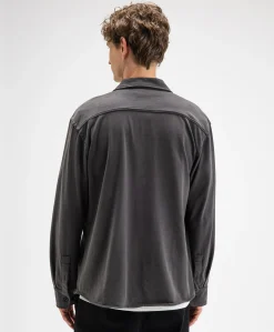 Heren overshirt grijs