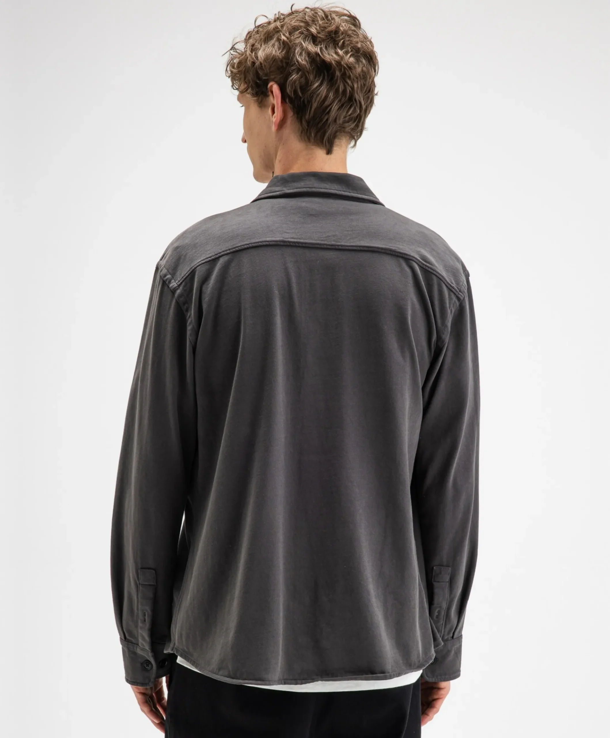 Heren overshirt grijs
