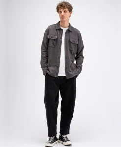 Heren overshirt grijs