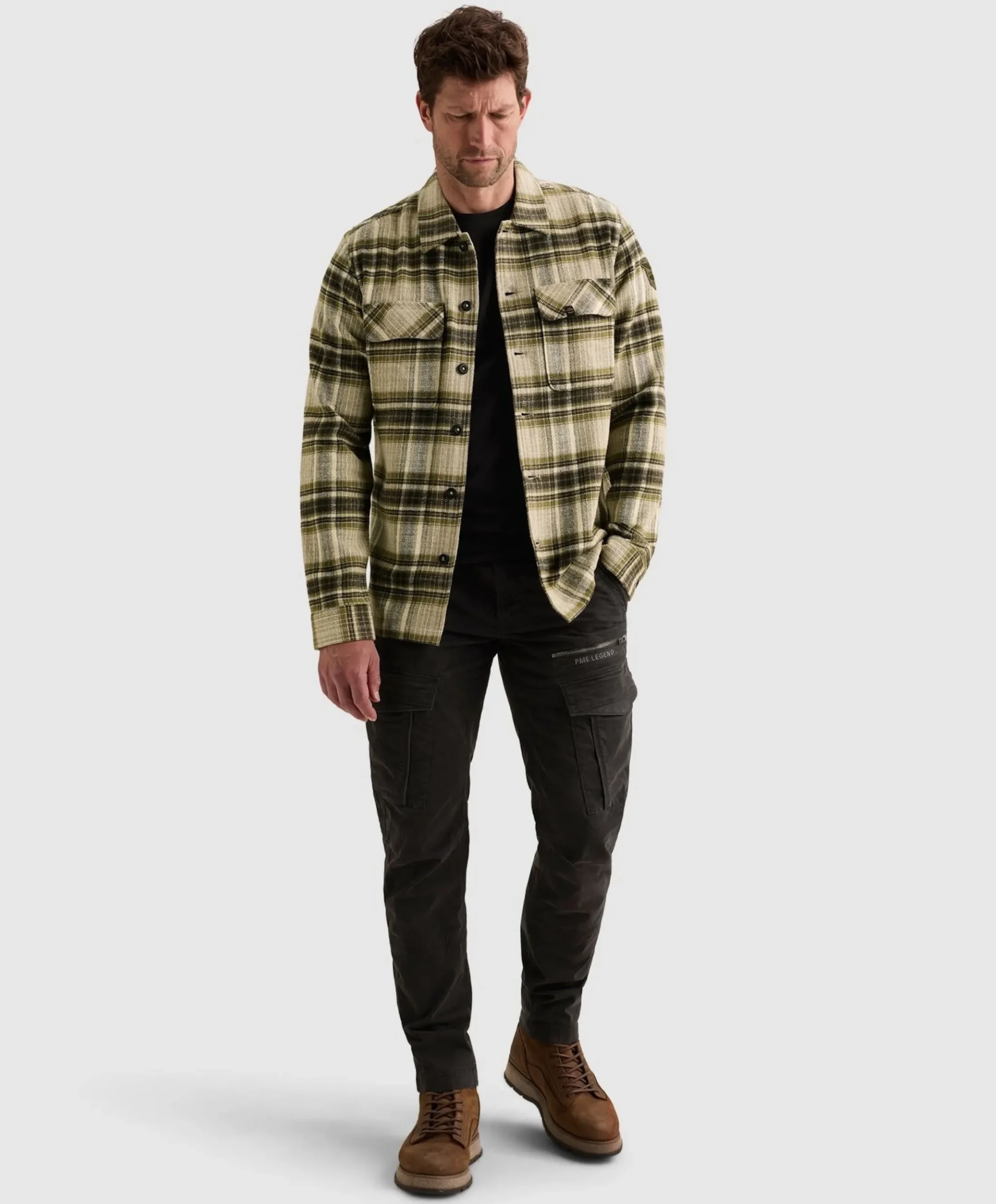Heren overshirt groen