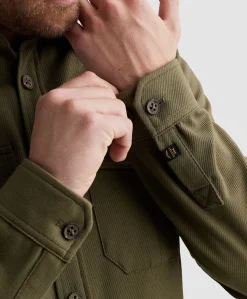Heren overshirt groen