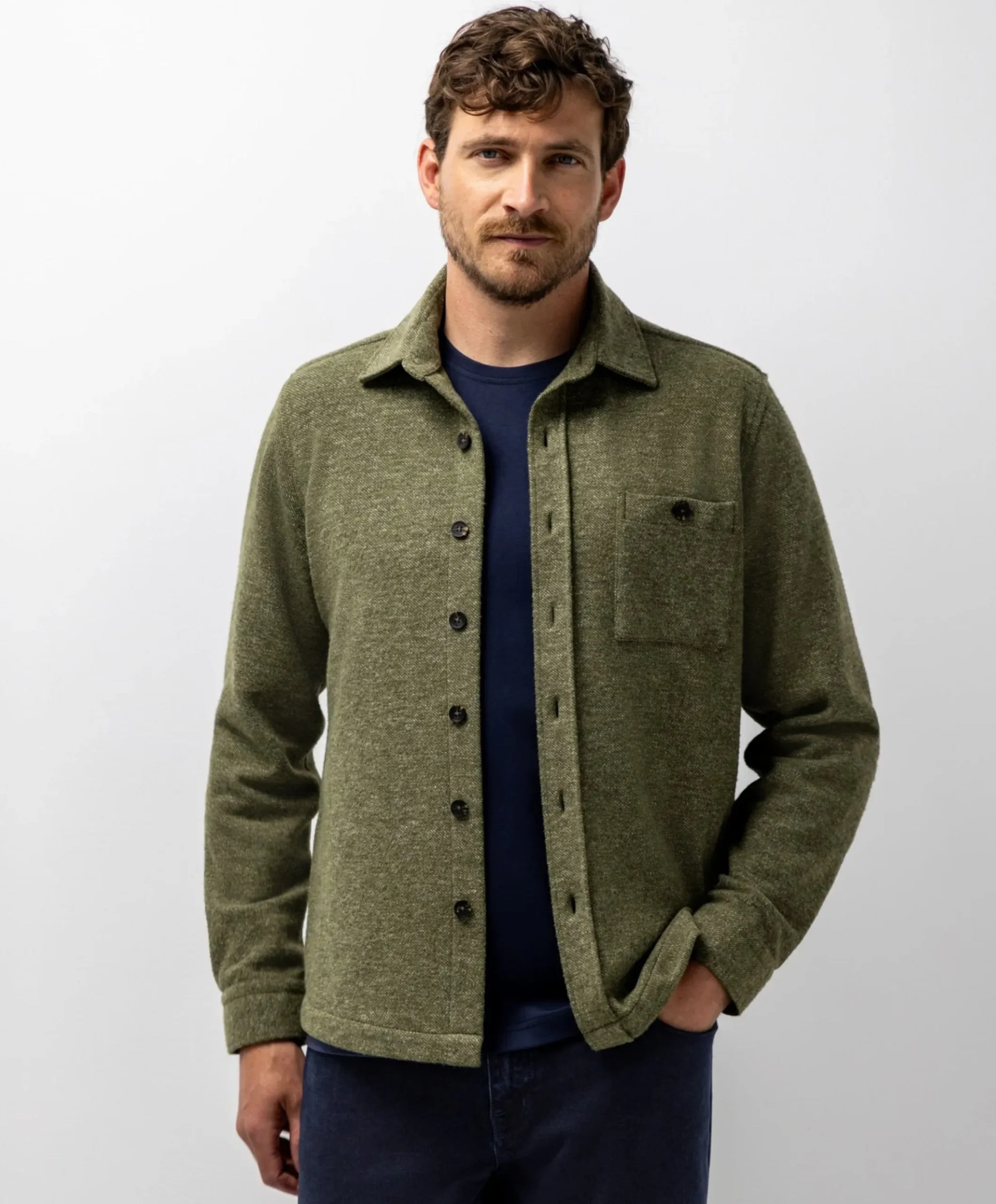 Heren overshirt groen