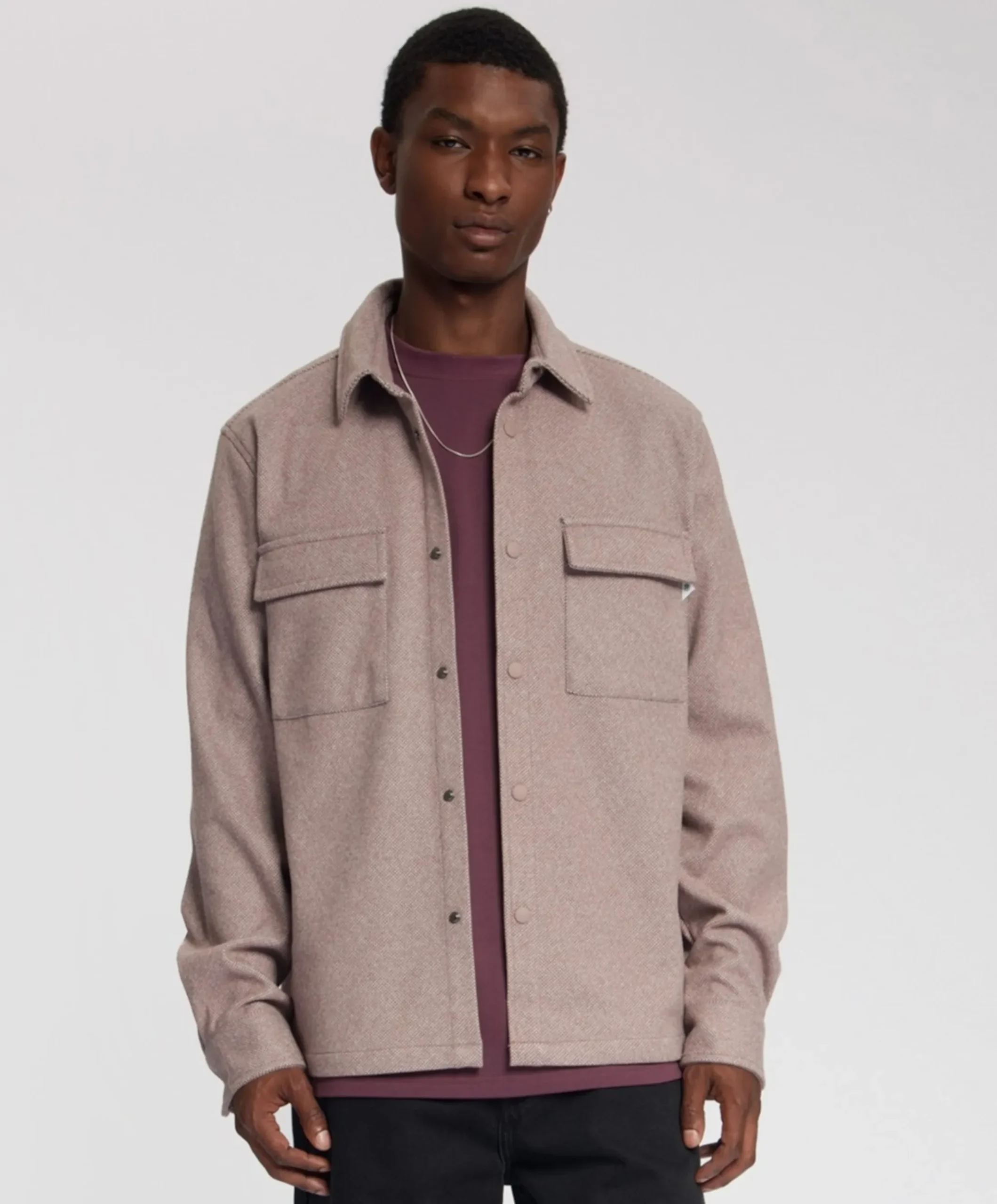 Heren overshirt paars