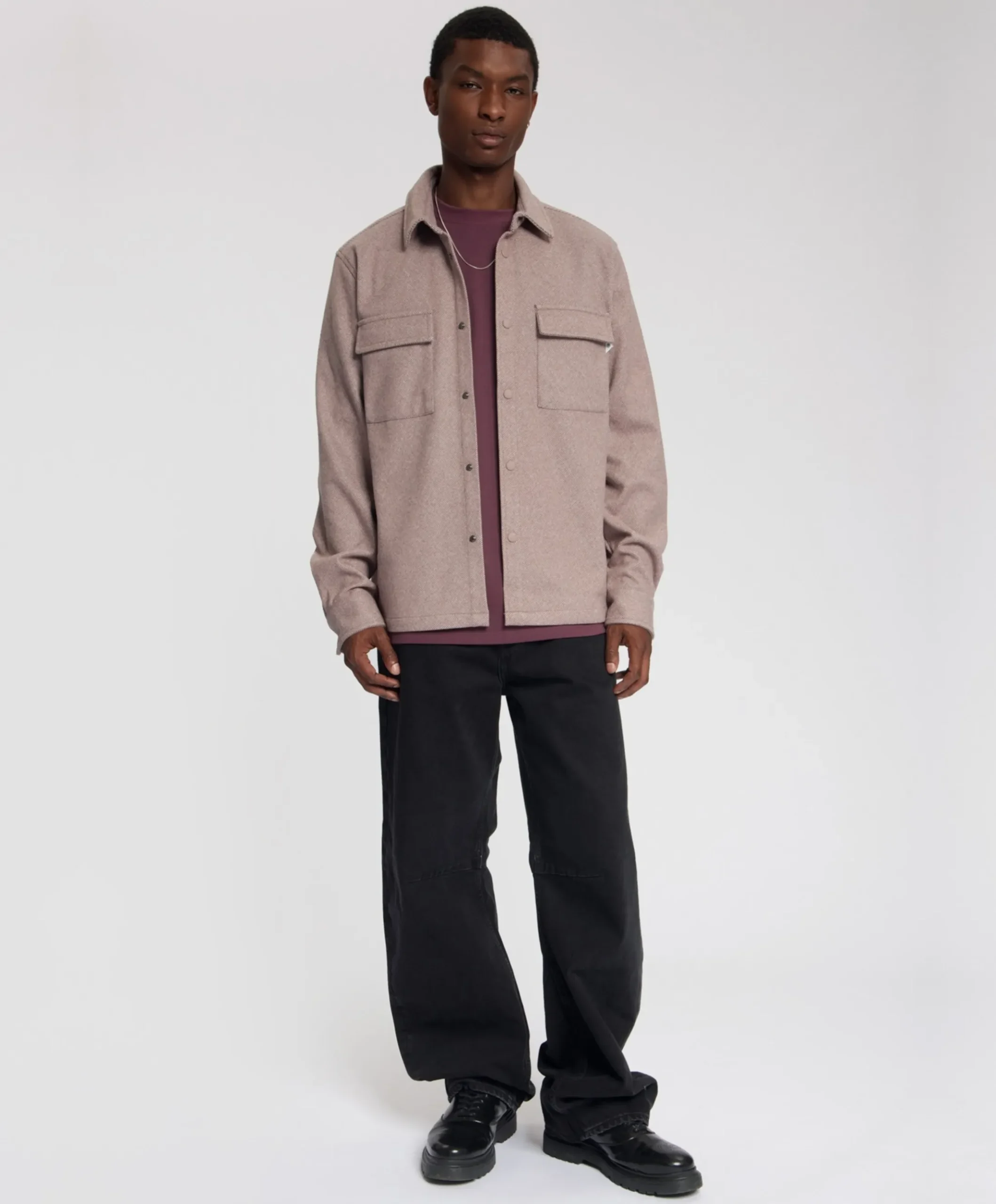 Heren overshirt paars