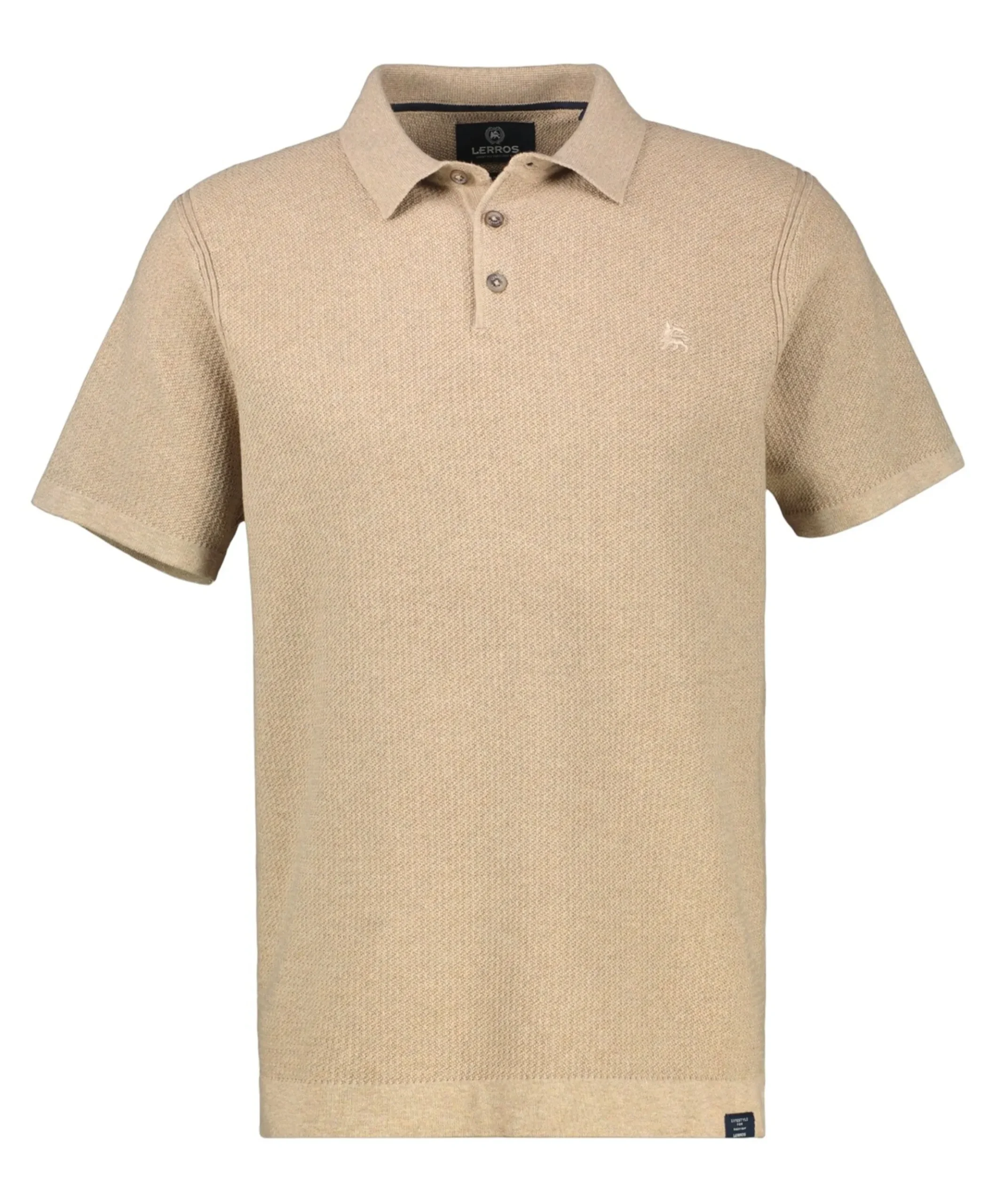 Heren polo beige