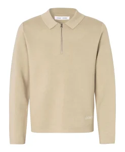 Heren polo beige