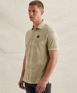Heren polo beige
