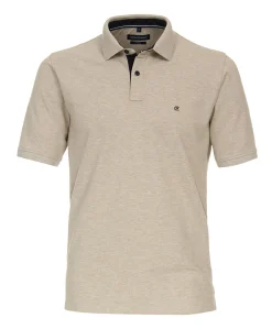 Heren polo beige