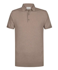 Heren polo beige